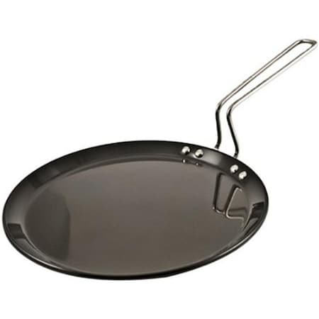 Hawkins Hawkins L55 Futura Hard Anodised Flat Tava Griddle 10 in. - 4.88mm with Steel Handle L55